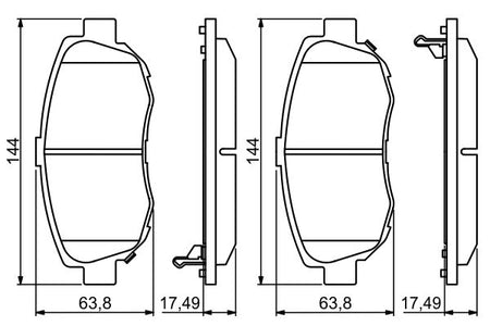 Bosch 0986494211 Brake Pad Set, disc brake - 5