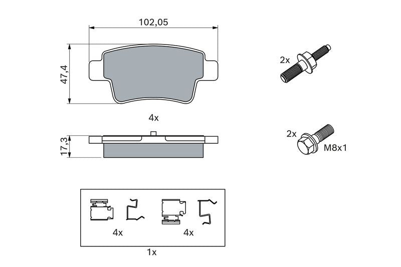 Bosch 0986494222 Brake Pad Set, disc brake - 5