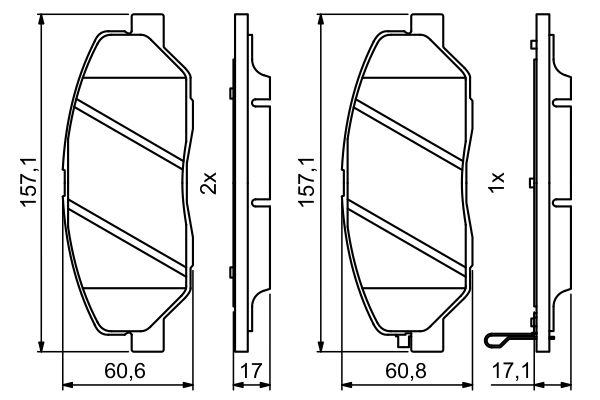 Bosch 0986494227 Brake Pad Set, disc brake - 5