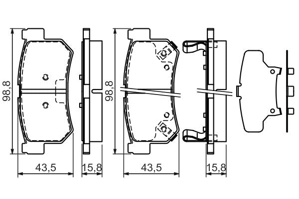 Bosch 0986494237 Brake Pad Set, disc brake - 5