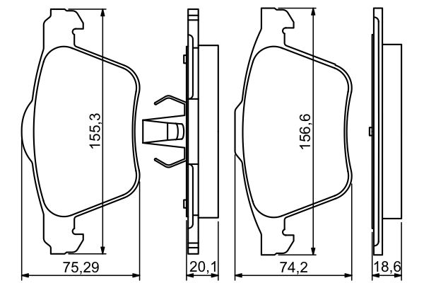Bosch 0986494245 Brake Pad Set, disc brake - 5
