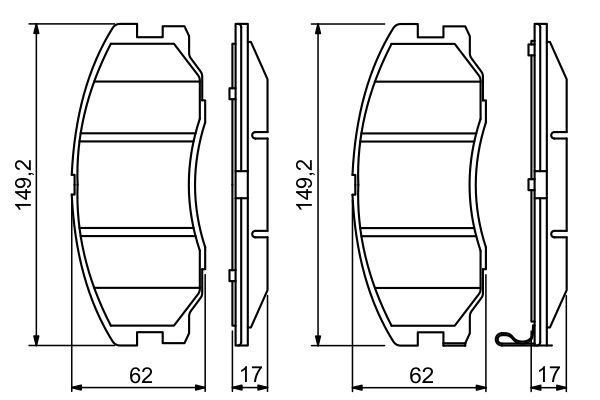 Bosch 0986494250 Brake Pad Set, disc brake - 5