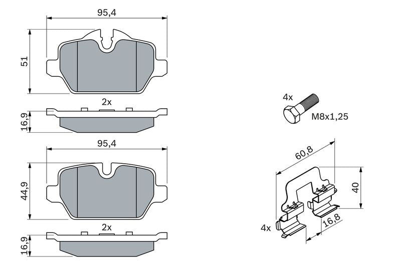 Bosch 0986494269 Brake Pad Set, disc brake - 5