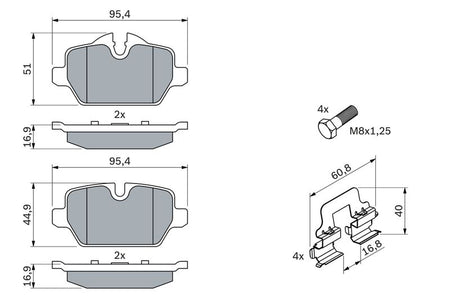 Bosch 0986494269 Brake Pad Set, disc brake - 5