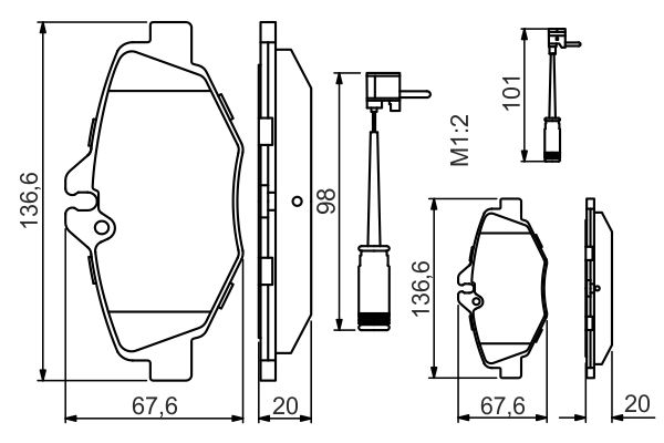 Bosch 0986494285 Brake Pad Set, disc brake - 5
