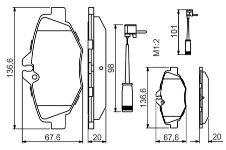 Bosch 0986494285 Brake Pad Set, disc brake - 5
