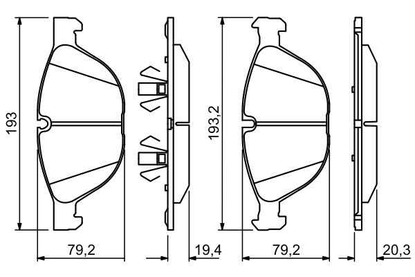 Bosch 0986494307 Brake Pad Set, disc brake - 5