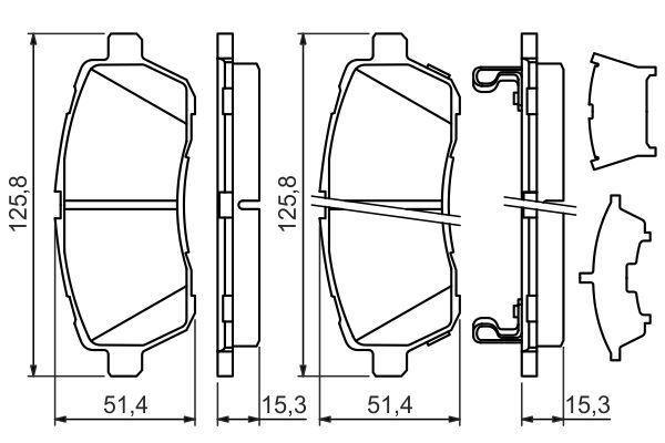 Bosch 0986494321 Brake Pad Set, disc brake - 5