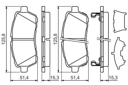 Bosch 0986494321 Brake Pad Set, disc brake - 5