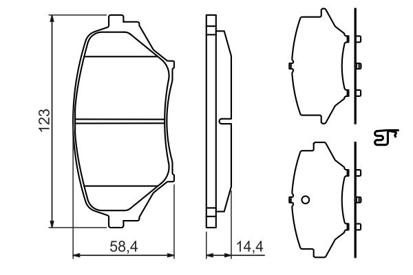 Bosch 0986494322 Brake Pad Set, disc brake - 5