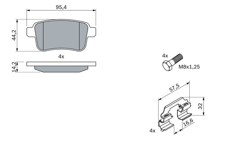 Bosch 0986494331 Brake Pad Set, disc brake - 5