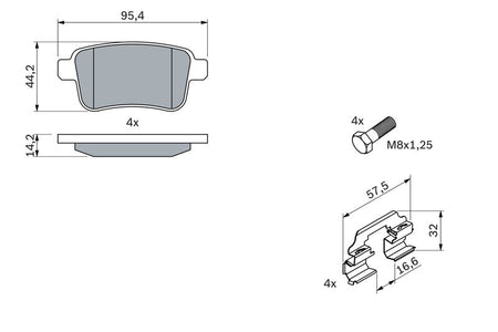 Bosch 0986494331 Brake Pad Set, disc brake - 5