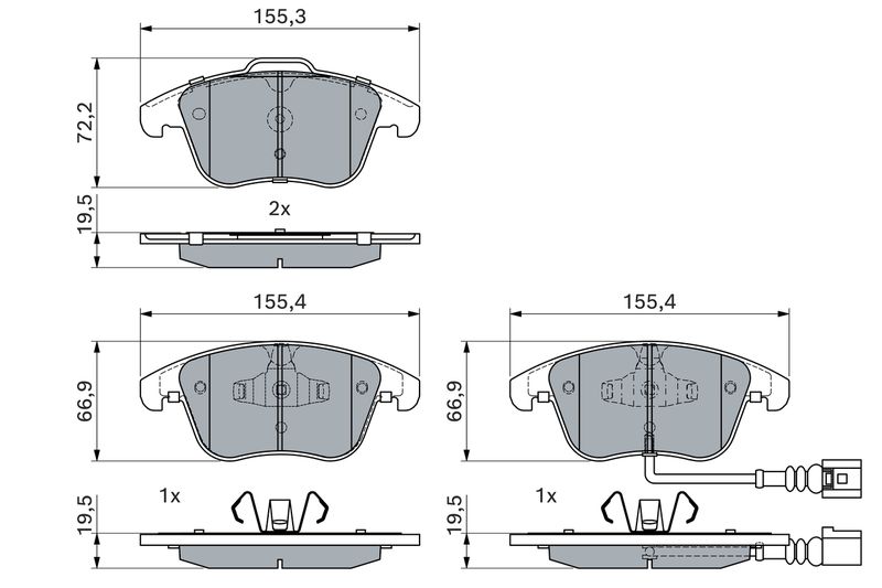 Bosch 0986494372 Brake Pad Set, disc brake - 5