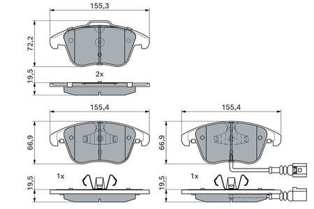 Bosch 0986494372 Brake Pad Set, disc brake - 5