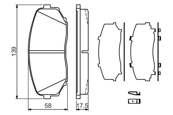 Bosch 0986494375 Brake Pad Set, disc brake - 5
