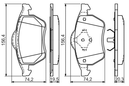 Bosch 0986494390 Brake Pad Set, disc brake - 5