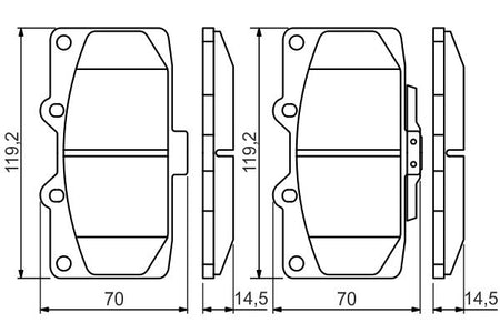 Bosch 0986494398 Brake Pad Set, disc brake - 5