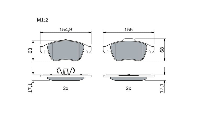Bosch 0986494401 Brake Pad Set, disc brake - 5