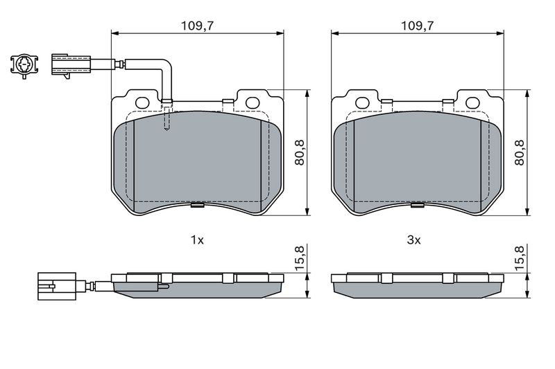 Bosch 0986494402 Brake Pad Set, disc brake - 5