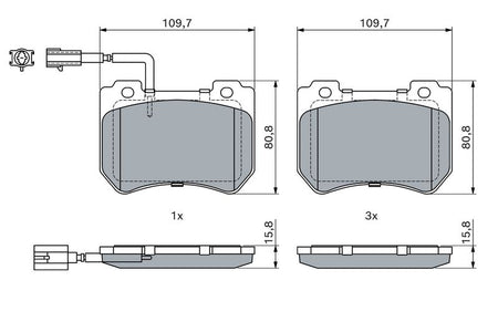 Bosch 0986494402 Brake Pad Set, disc brake - 5