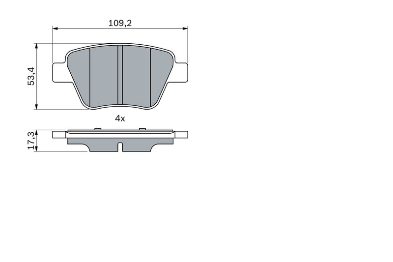 Bosch 0986494416 Brake Pad Set, disc brake - 5
