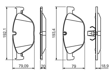 Bosch 0986494429 Brake Pad Set, disc brake - 5