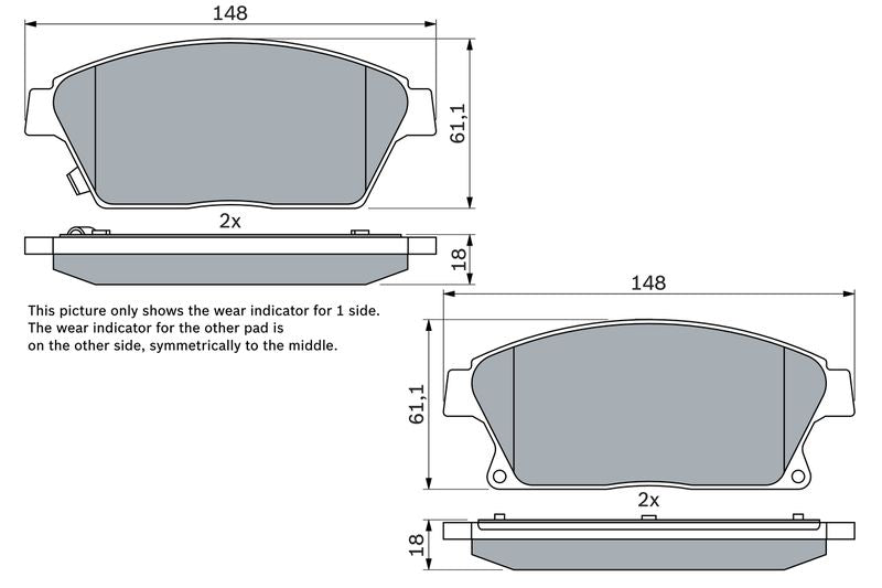 Bosch 0986494434 Brake Pad Set, disc brake - 5