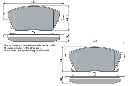 Bosch 0986494434 Brake Pad Set, disc brake - 5