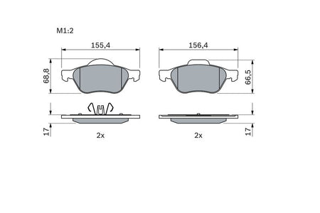 Bosch 0986494439 Brake Pad Set, disc brake - 5