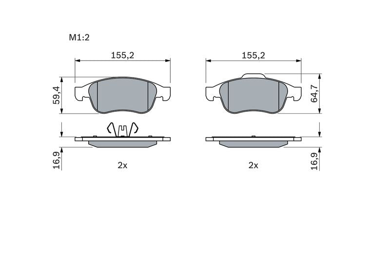 Bosch 0986494441 Brake Pad Set, disc brake - 5