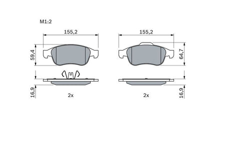 Bosch 0986494441 Brake Pad Set, disc brake - 5