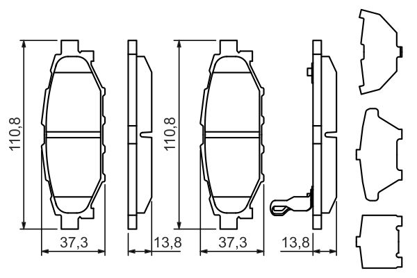 Bosch 0986494444 Brake Pad Set, disc brake - 5