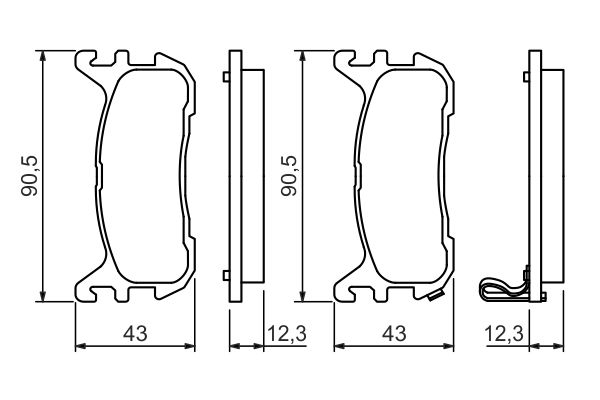 Bosch 0986494482 Brake Pad Set, disc brake - 5