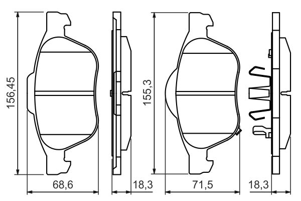 Bosch 0986494485 Brake Pad Set, disc brake - 5