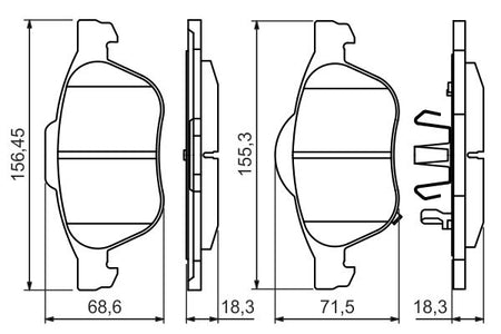 Bosch 0986494485 Brake Pad Set, disc brake - 5