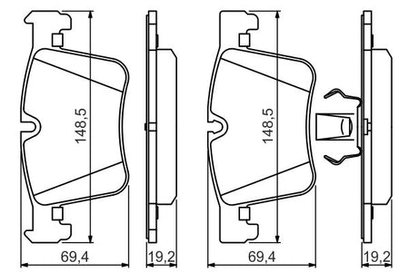 Bosch 0986494487 Brake Pad Set, disc brake - 5