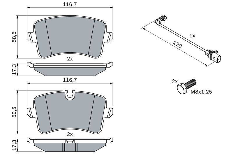 Bosch 0986494488 Brake Pad Set, disc brake - 5