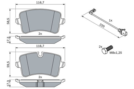 Bosch 0986494488 Brake Pad Set, disc brake - 5