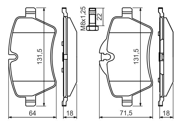 Bosch 0986494489 Brake Pad Set, disc brake - 5