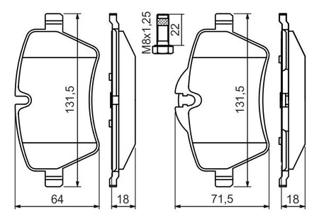 Bosch 0986494489 Brake Pad Set, disc brake - 5