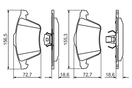 Bosch 0986494492 Brake Pad Set, disc brake - 5