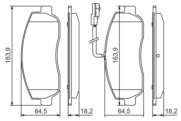 Bosch 0986494498 Brake Pad Set, disc brake - 5