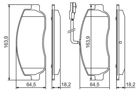 Bosch 0986494498 Brake Pad Set, disc brake - 5
