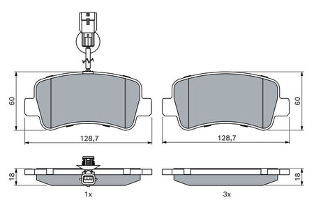 Bosch 0986494500 Brake Pad Set, disc brake - 5