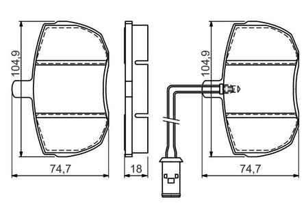 Bosch 0986494535 Brake Pad Set, disc brake - 5