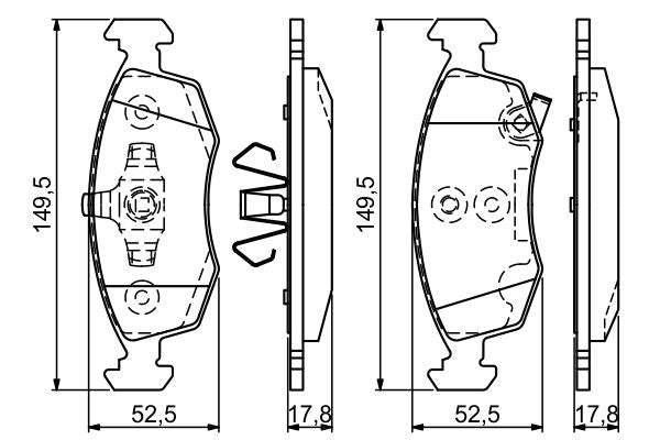 Bosch 0986494537 Brake Pad Set, disc brake - 5