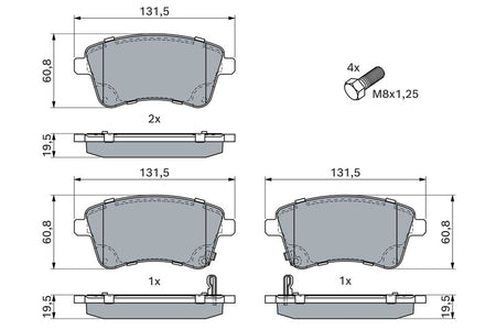 Bosch 0986494552 Brake Pad Set, disc brake - 5