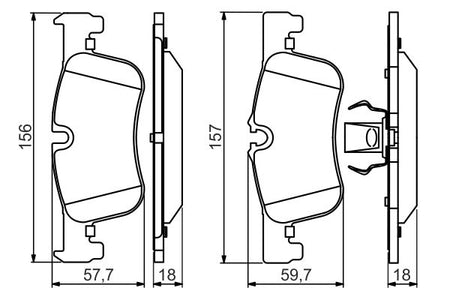 Bosch 0986494561 Brake Pad Set, disc brake - 5