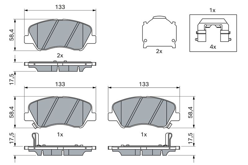 Bosch 0986494563 Brake Pad Set, disc brake - 5