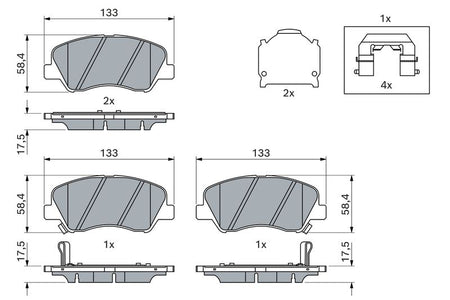 Bosch 0986494563 Brake Pad Set, disc brake - 5